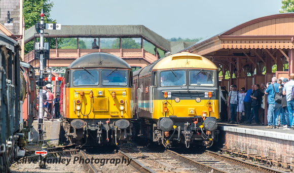 Class 56 & 47 side by side at Bewdley