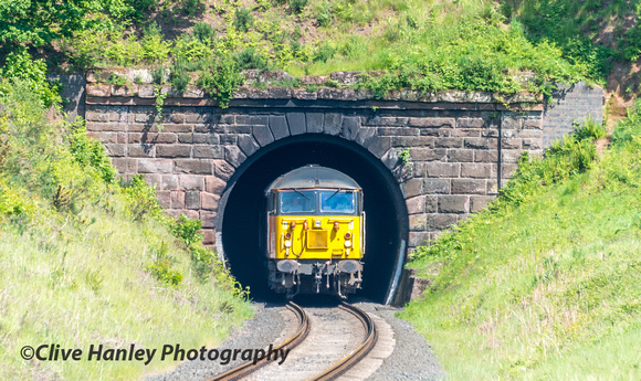 Class 56 pops its nose out of the tunnel
