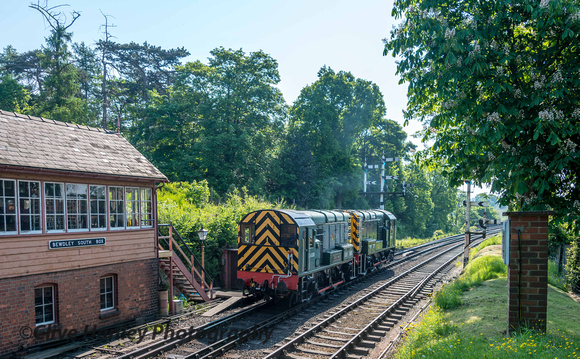 The two shunters run around their train at Bewdley