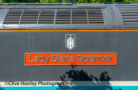 Nameplate of Lady Diana Spencer