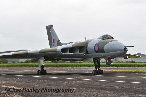 After a taxy down the runway XM655 comes back unscathed.