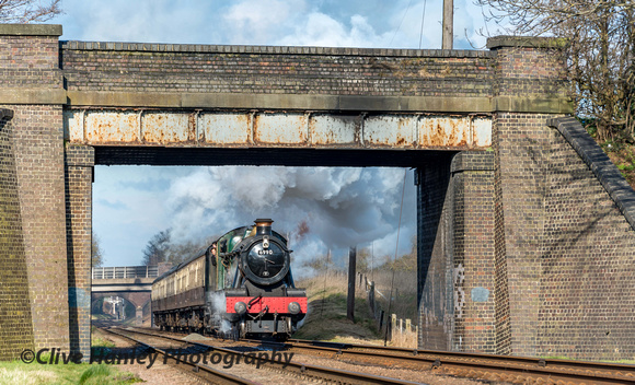 6990 Witherslack Hall on the approach to Woodthorpe Bridge with the 12noon service