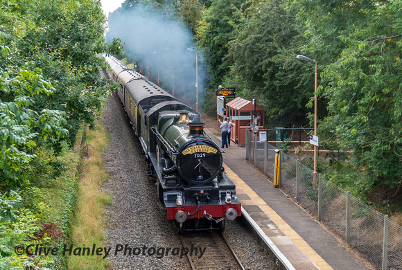 7029 Clun Castle powers through Claverdon with the final run of The Shakespeare Express for 2019.