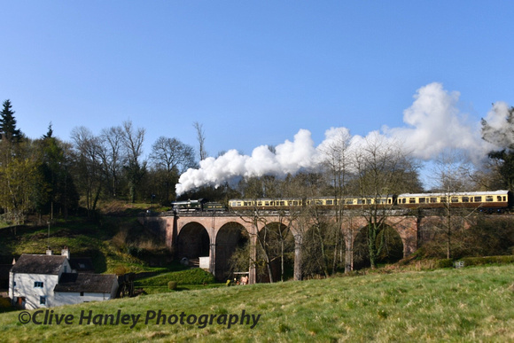 2999 crosses the viaduct at Daniels Mill