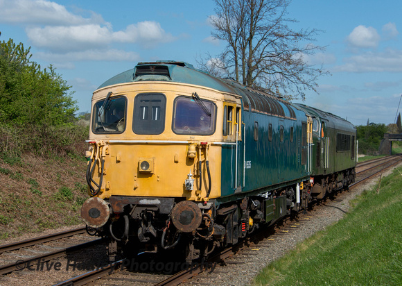 The Class 33 diesel was on test today after being out of action for several years.
