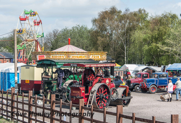 Several steam powered traction engines were on display.
