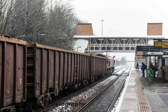 The freight heads south at Kidderminster.