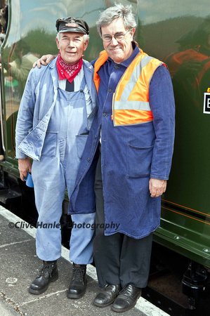 Driver Ray Churchill poses for me with Vintage Trains & Tyseley Chief Engineer Bob Meanley
