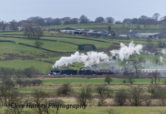 After departing south I felt obliged to pull over and capture another couple of shots of the final train to Ipstones.