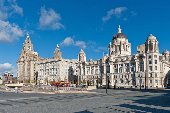 The 3 Graces. The Liver Building, The Cunard Building & The Port of Liverpool Building