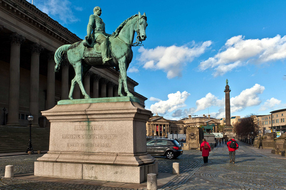Prince Albert was in full sunshine outside St George's Hall