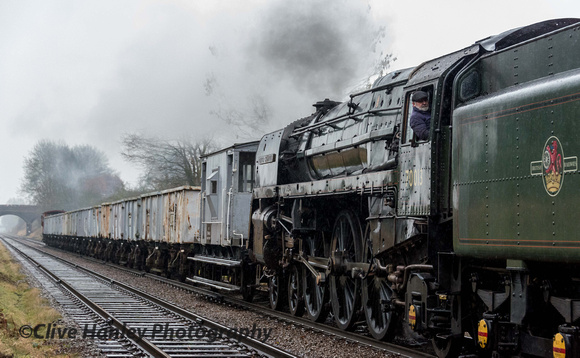 Oliver Cromwell returns the coal empties towards Loughborough.
