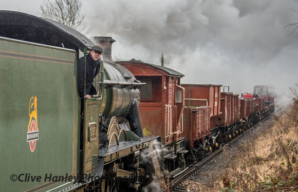 Witherslack Hall heads north with the freight.