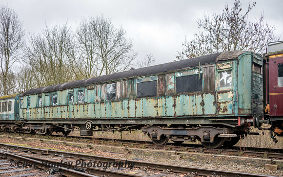 In the redundant stock siding was this ancient departmental carriage.