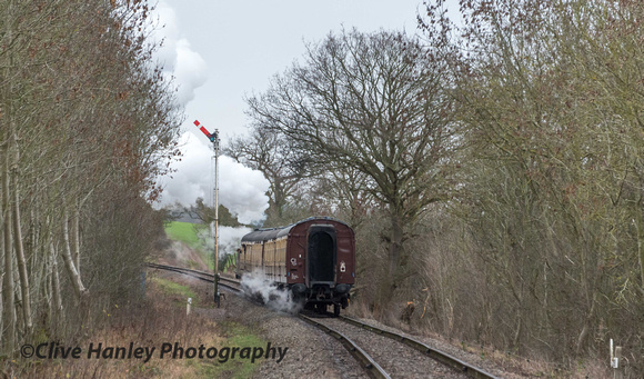 47406 climbs the bank away from Rothley