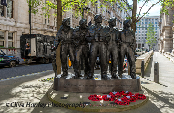 The Memorial to The Tank Regiment on Whitehall Court
