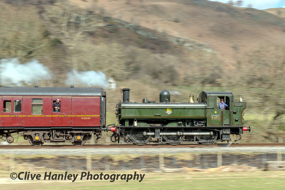 I tried a couple of panning shots on bunker/tender first passes.