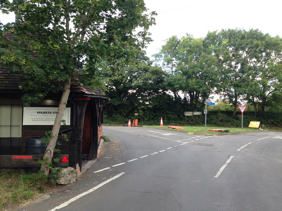 The latest closure is from the old smithy down to beyond Claverdon railway station.