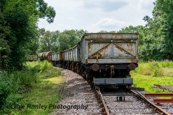 A line up of wagons are being stored on the Mountsorrel branch.