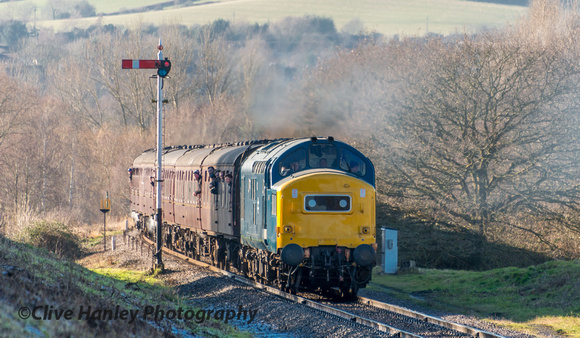 Next up the bank was the Class 37 no 37215