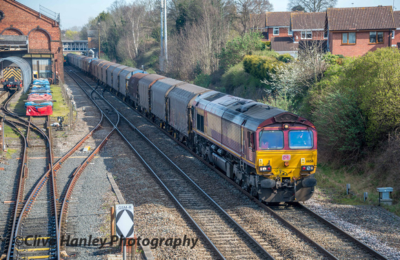 EWS Class 66 no 66156 heads south with a Round Oak to Margam freight.