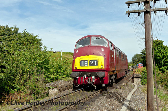 A walk towards Bridgnorth station with Chris Page provided a couple of shots of D821 Greyhound