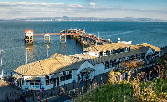 A view over mumbles Pier.