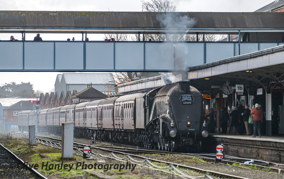 Arrival of 60009 Union of South Africa at Worcester Shrub Hill
