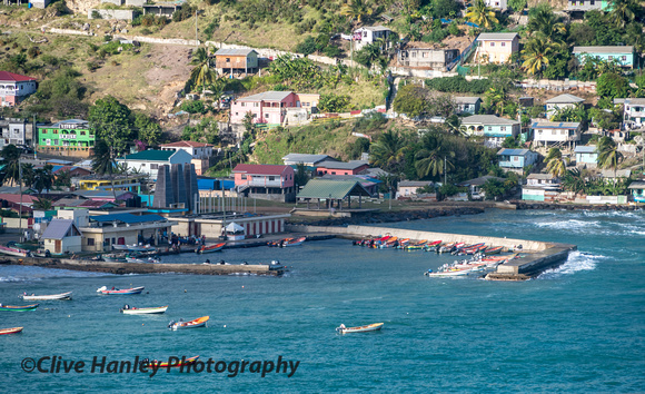 Close up of Dennery harbour