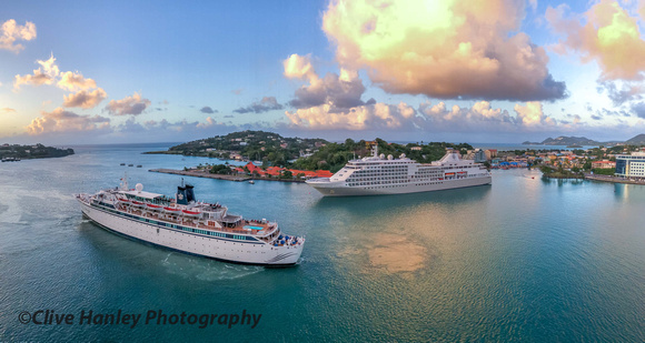 Two ships in Castries harbour