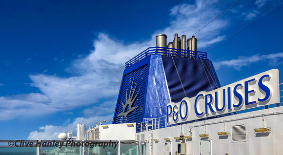 Arrival at P&O Cruise ship Britannia.