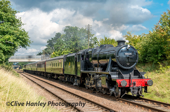 Stanier 8F no 48624 heads towards Quorn with the 12.15 service.