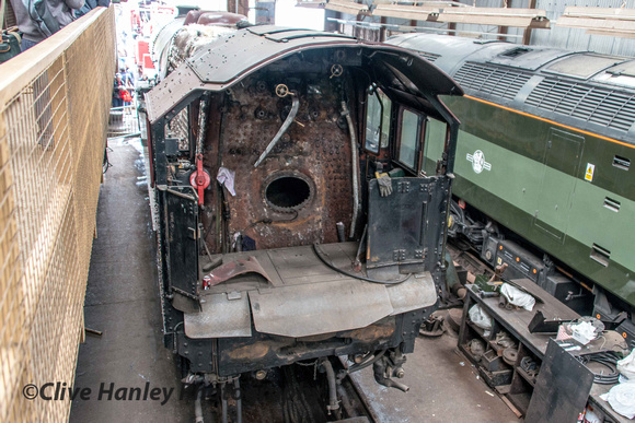All controls have been removed from the backplate of 46201 Princess Elizabeth