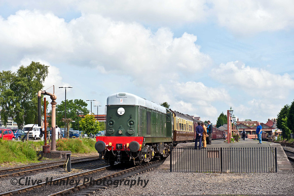 The 3rd train away from Kidderminster was also to be diesel hauled. Class 20 D8059 is being admired.