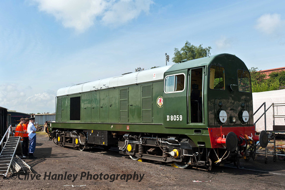 The 3rd diesel operating today was the Class 20 English Electric built D8059