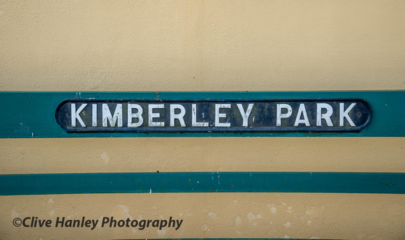 Kimberley Park seat sign.