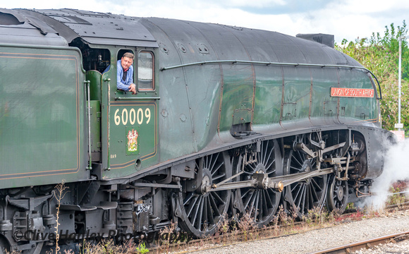 The loco has been hauling several mainline excursions recently and has not been cleaned.