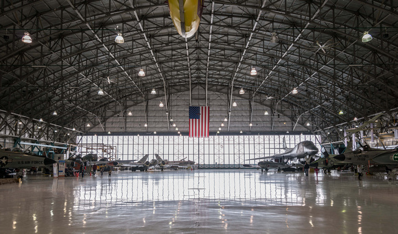 A general view inside the huge hanger.