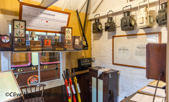 A mock up of Powderham signal box that was located between Exeter and Dawlish on the Exe estuary