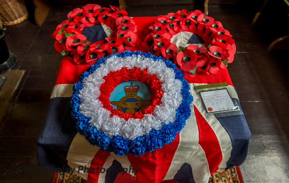 A tribute to the fallen was set out in the Bewdley waiting room.