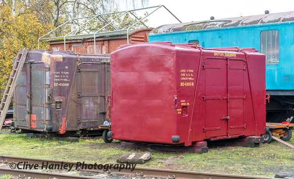 Two of the original BR railway containers have been rescued and are under restoration.