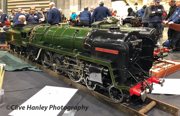 Rather larger than OO scale! 70013 Oliver Cromwell