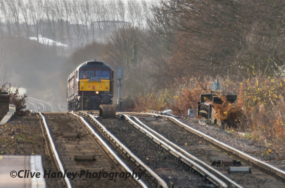 With Class 47 no 47245 leading, the train climbs from the Old Roan to Maghull