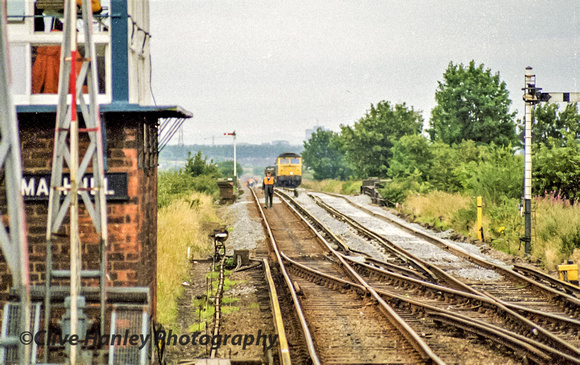 A Class 47 is in this view from about 1986 when the up line was being repaired.