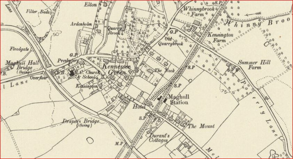 A 1906/07 map of Maghull. The goods yard was used by coal merchants.
