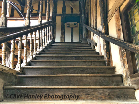 Up the stairs to The Guildhall