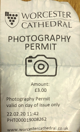 Cathedral Photography Permit.
