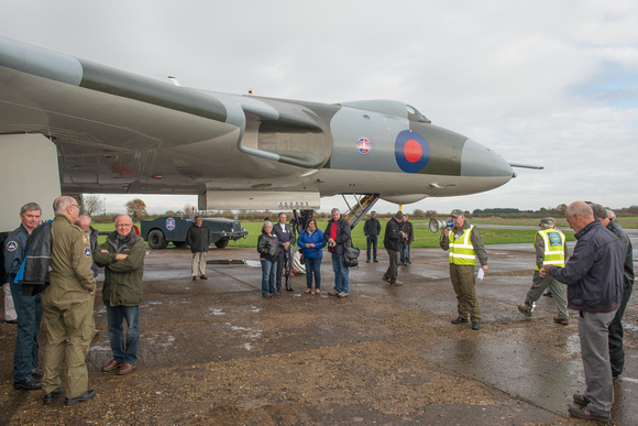 Charles Brimson - Chairman for XM655 welcomes the guests using his megaphone.