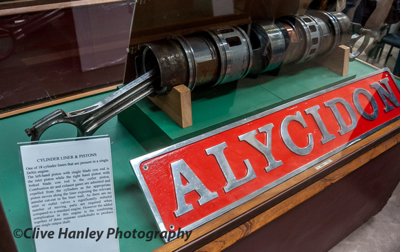 ALYCIDON nameplate and cylinder liner & pistons.