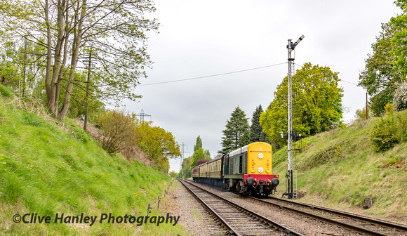 A move to Rothley now. D8098 approaches the station with the 10.55 from Loughborough